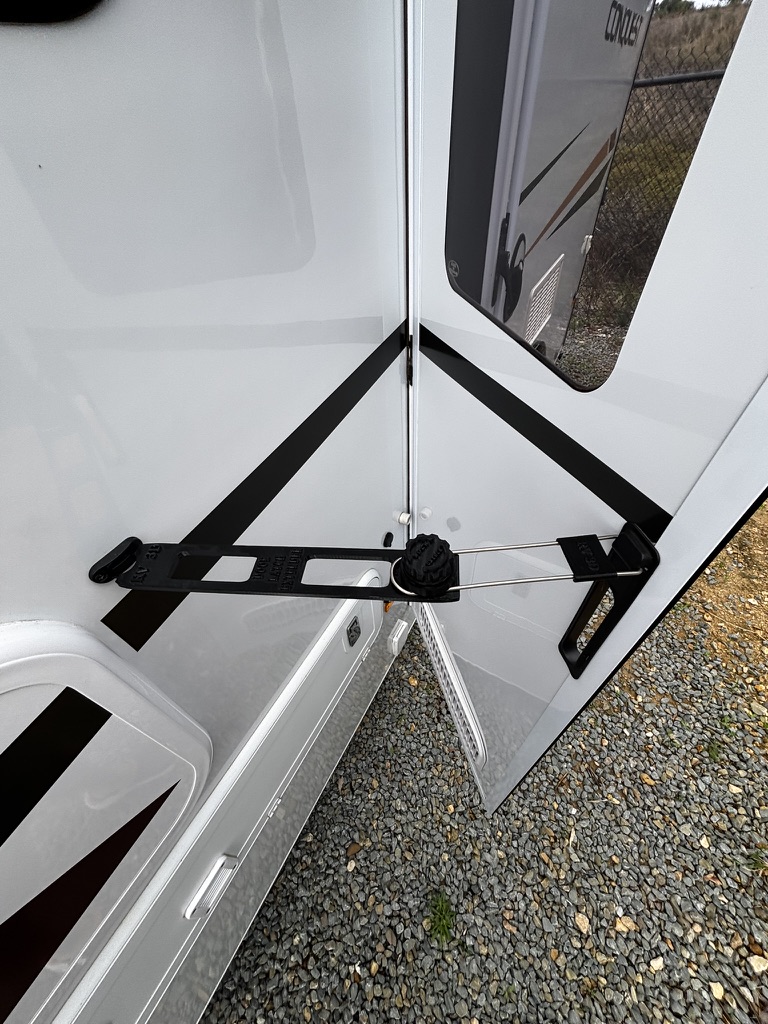 Door latch extender fitted