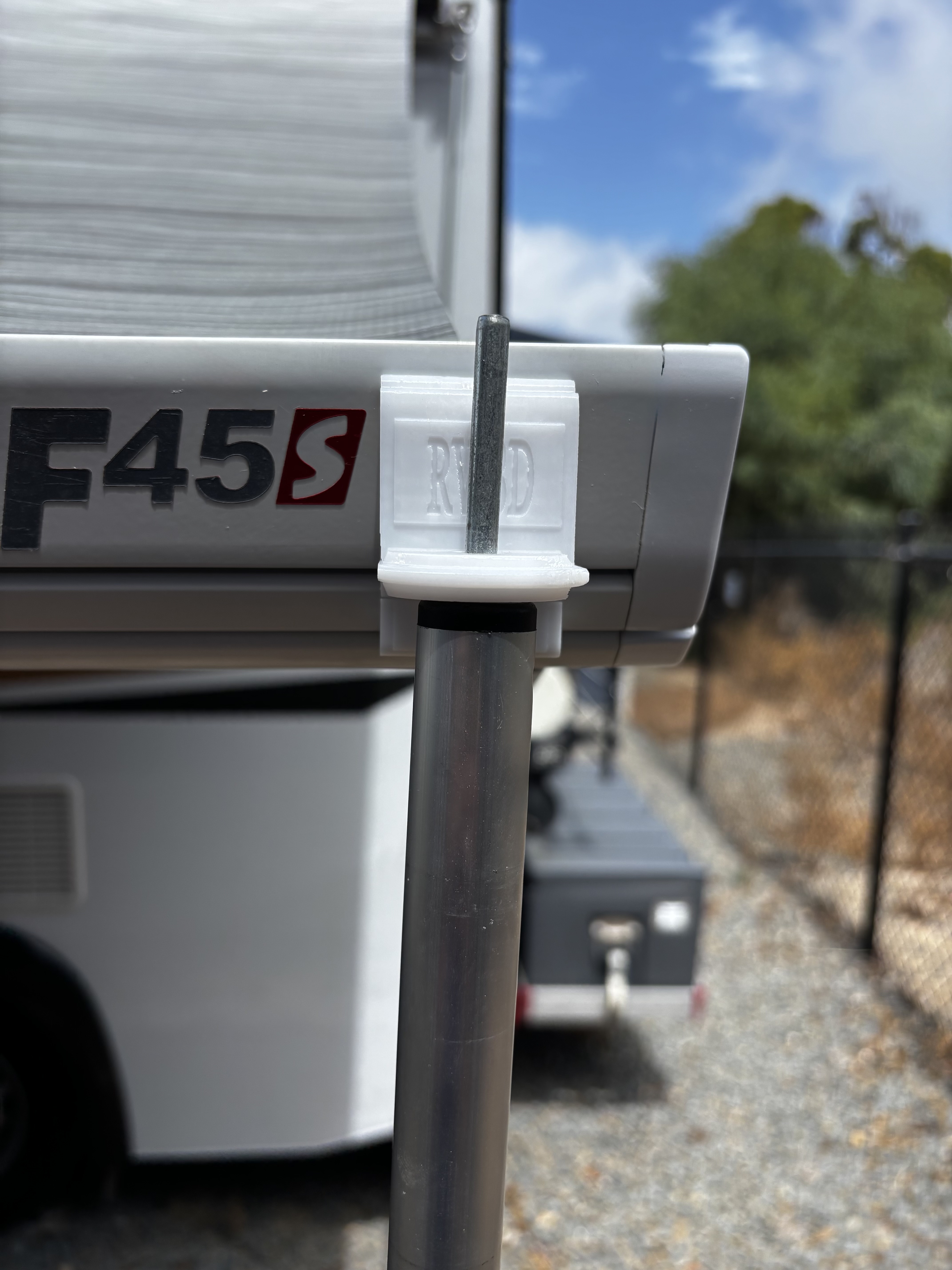 Fiamma Awning Tent Pole Support pole socket detail