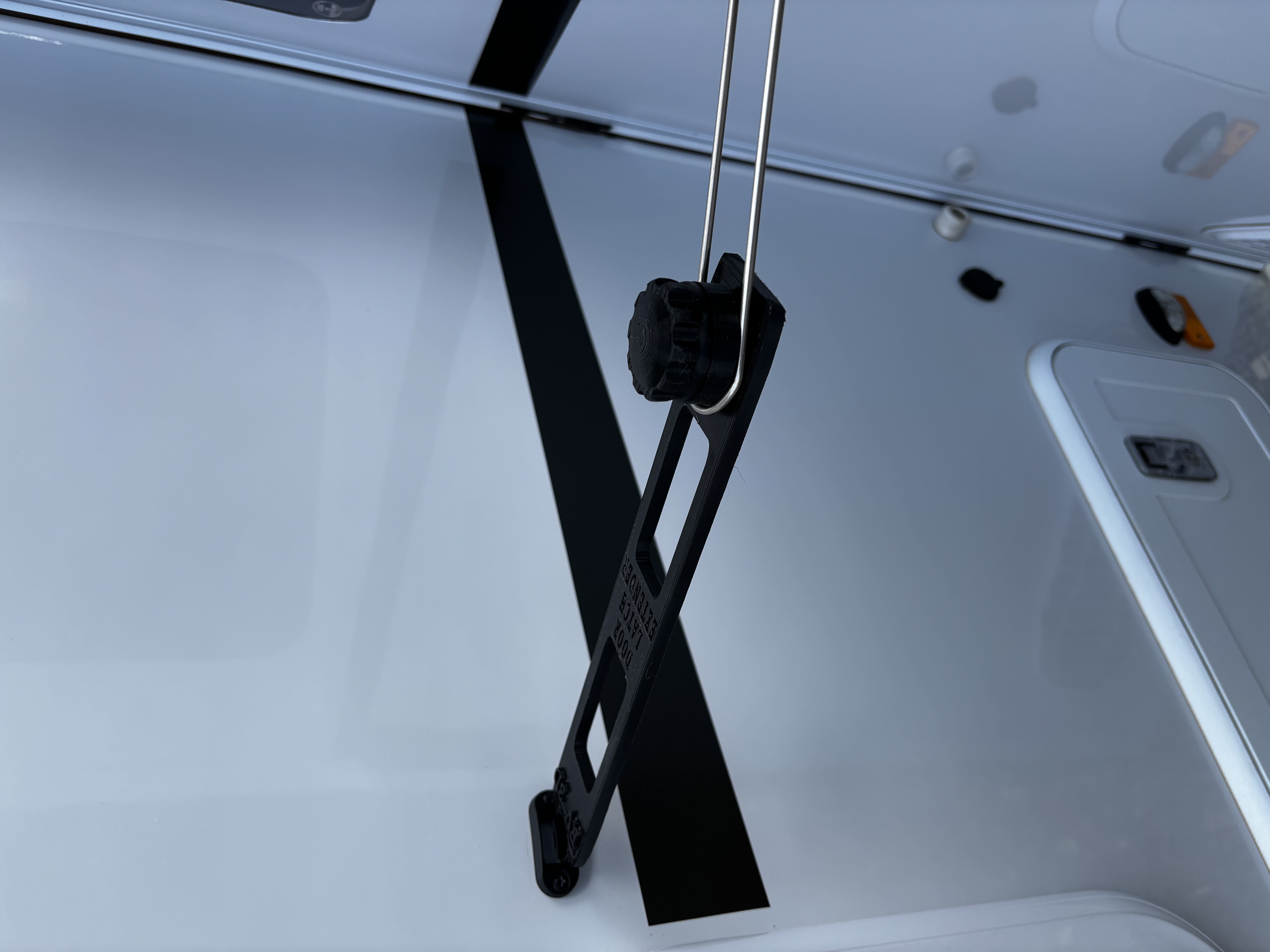 Door Latch Extender close-up fitted view