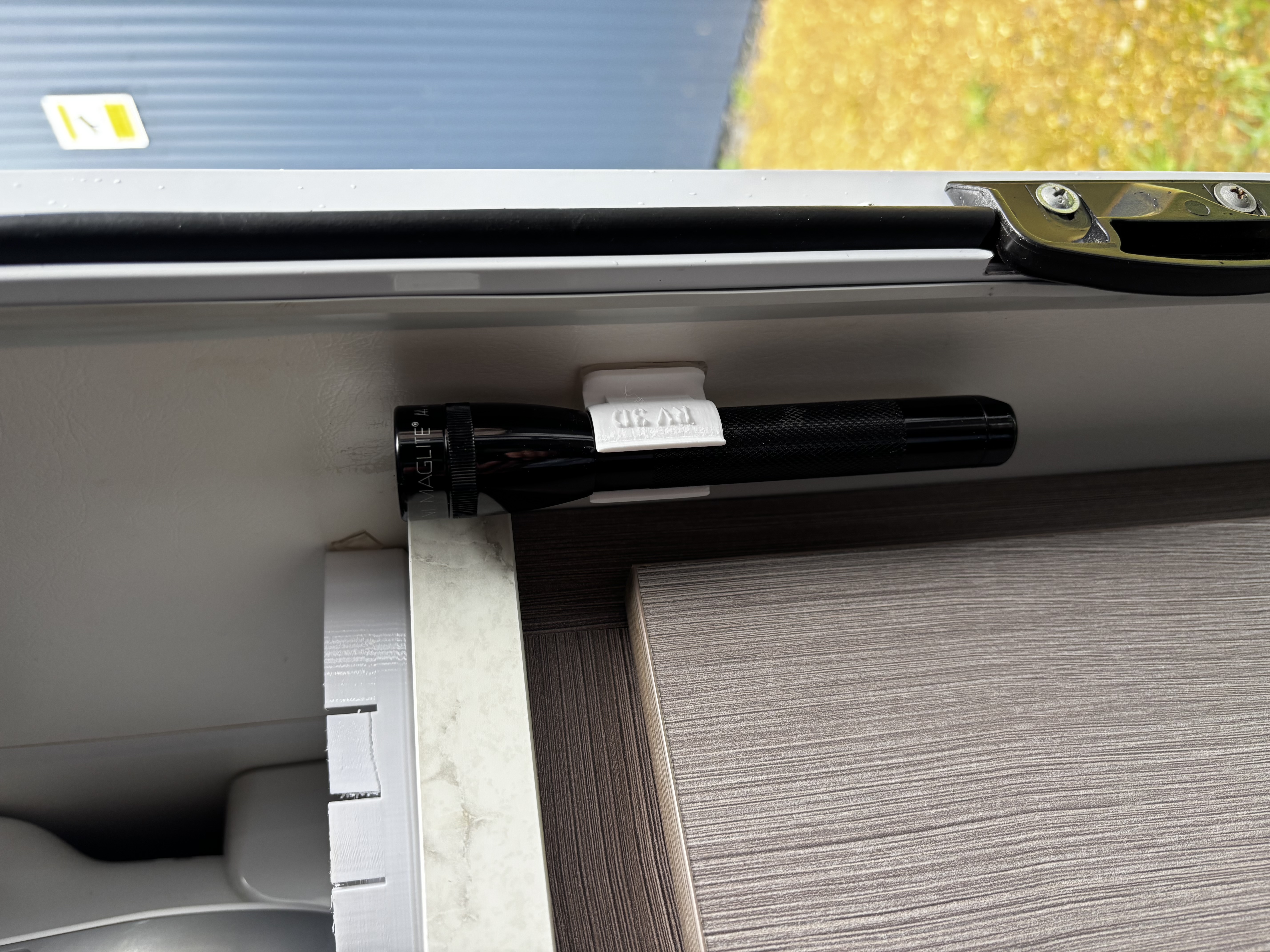 Maglite Torch Holder fitted near entry door