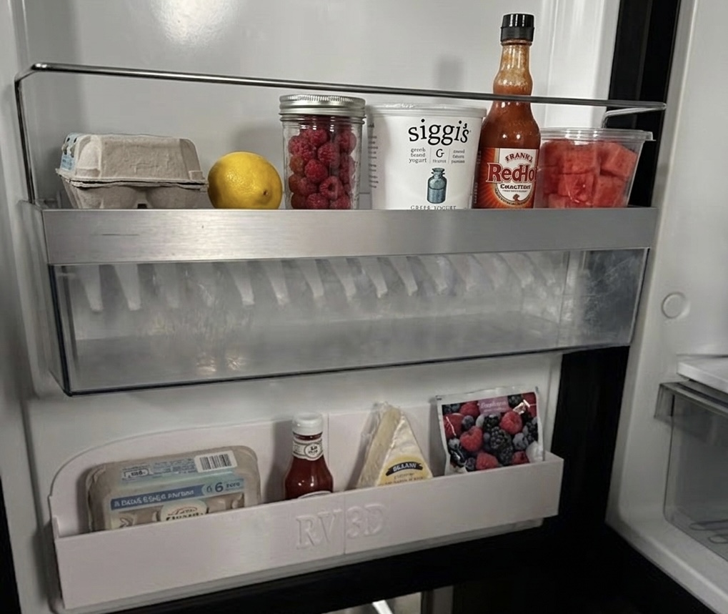 Dead-Space Door Storage Unit fitted in fridge door