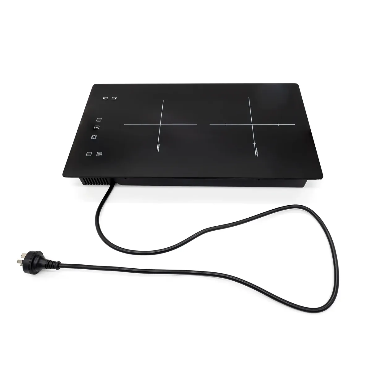 Full view of the cooktop and detachable power cord
