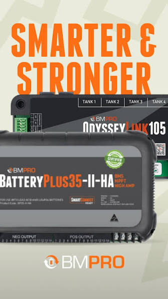 Shown with the Odyssey display, part of the BMPRO smart ecosystem