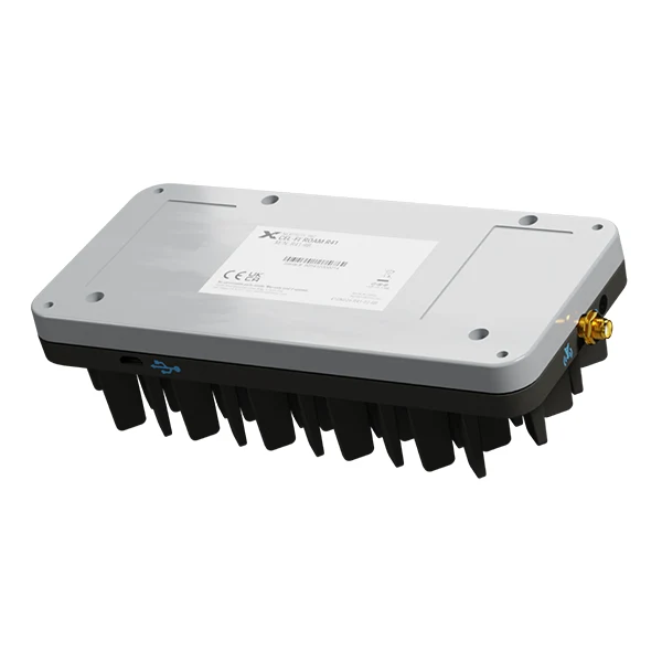 Underside view showing the model label and USB port