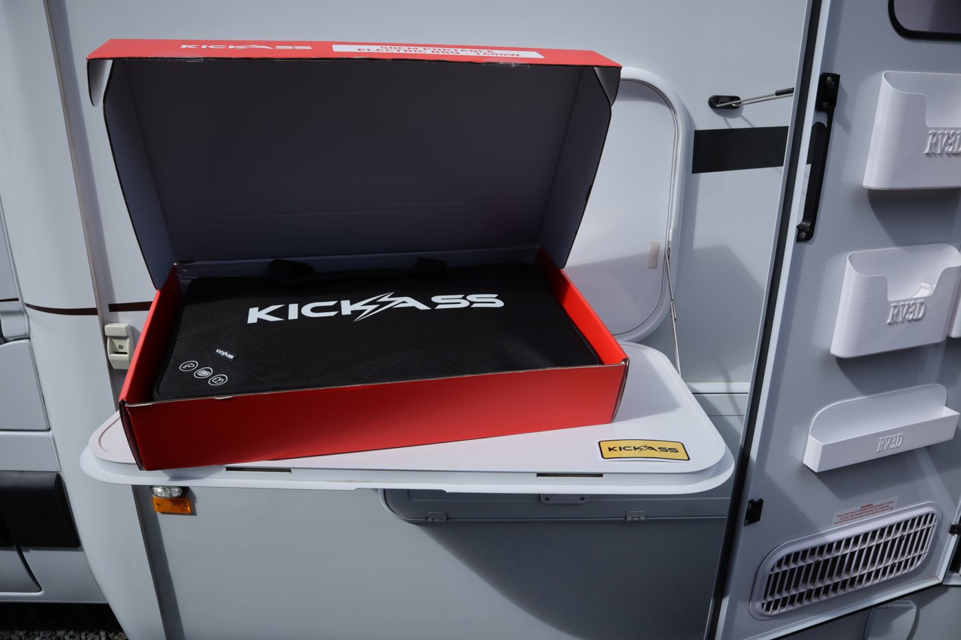 Box open showing the carry bag inside
